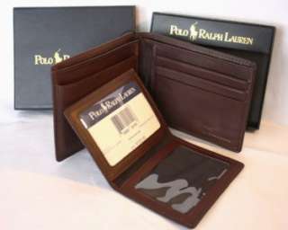 POLO RALPH LAUREN Men Wallet BROWN Leather MSRP $120  