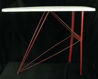 Vintage 1940s Childs Metal Toy Ironing Board Red White  