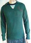   Mens Green Vintage Wool v neck jumper authentic BNWT Size usa M