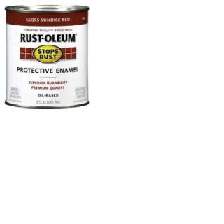 Rust Oleum Stops Rust 32 oz. Sunrise Red Gloss Protective Enamel Paint 