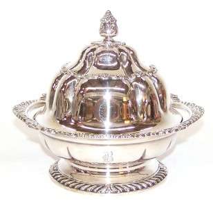   & Co. Silver Soldered EP Silverplate Covered Butter Dish  