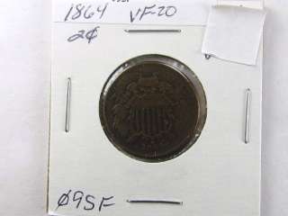 1864 2 Cent USA Other VF 09SF  