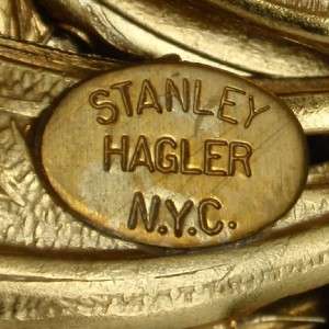   Brooch Pin Large Vintage Stanley Hagler NYC Vivid Colors  