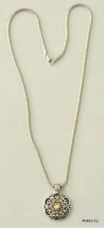   Sterling Silver 18K Gold Diamond Star of David Pendant Necklace  