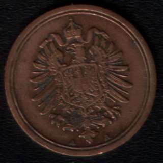 KAISERREICH 1 Pfennig 1875 A in sehr schön+  