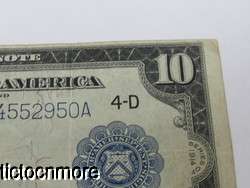   DOLLAR BILL FEDERAL RESERVE NOTE 4 D LARGE NOTE CLEVELAND WHITE  