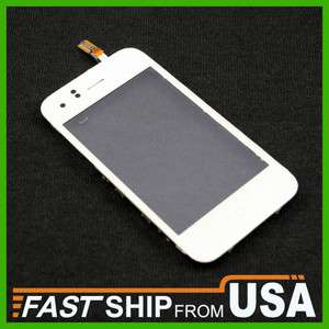 White iPhone 3GS Mid Frame Bezel Touch Screen Digitizer  