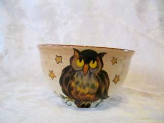 NEW Tabletops Lifestyles WICKED HOLLOW Owl Handcrafted Bowl  