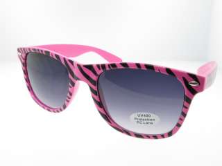 Smokin Zebra Print Wayfarer Womens Sunglasses  