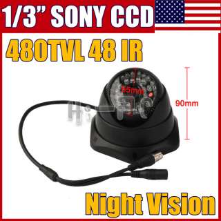 480TVL Surveillance 1/3 CCD CCTV 48 IR Security Camera Night Vision 