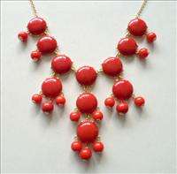 NEW N5 Acrylic RED Bubble chain bib Statement necklace  