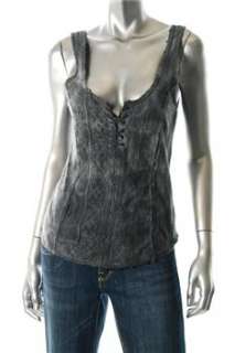 Free People NEW Knit Top Gray Tie Dye Sale Misses Shirt L  