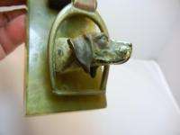 VIENNA AUSTRIAN BRONZE COLD PAINTED EQUESTRIAN FOX HUNTING DOG PAPER 