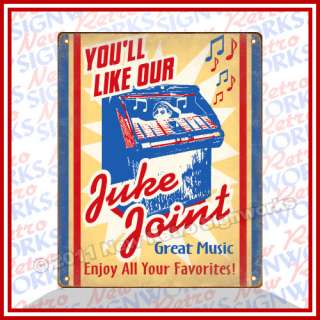 JUKE JOINT SIGN music Antique box drive in restaurant  