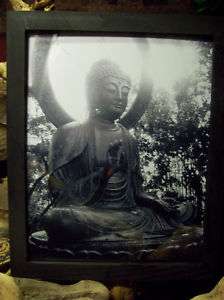 Framed Buddha Picture  Black and White  