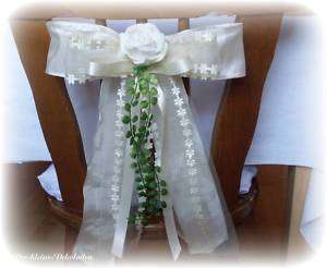 Stuhlschleife ,Kirchenschmuck,Hochzeit,Kommunion  