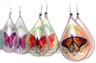 100 Pairs THREAD EARRING w/ BUTTERFLY IMAGES. 3 PERU  