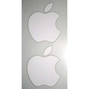White Apple Stickers 60mm x 60mm  