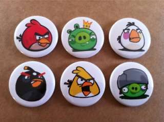 These 6 button badges are 25mm (1 inch) in size and made from metal 