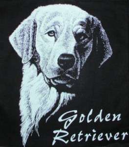 Golden Retriever Silhouette Design Black T Shirt  