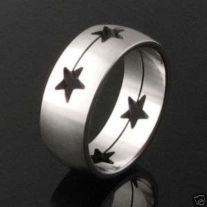 Edelstahl Ring Stern Star Rockabilly #1340012,Ø17 23mm  