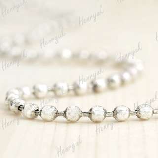 4M Wholesale Iron Ball Silver Jewelry Unfinished Link Chains 2.4x2.4mm 
