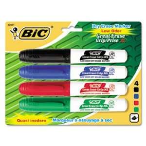  BIC GDEMP41ASST   Great Erase Grip XL Dry Erase Markers 