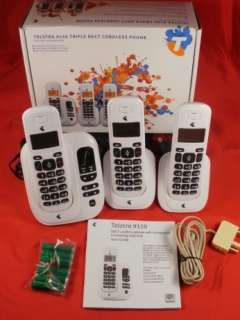 Telstra 9150+2 White Handsfree cordless phone answering machine 3 