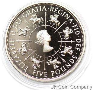 1993 £5 FIVE POUND CROWN PROOF COIN 40th ANNIVERSARY  