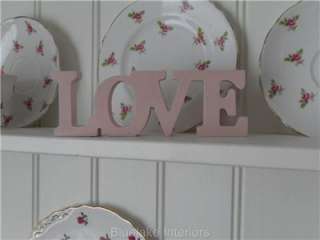 SHABBY DUCK EGG BLUE OR PINK WOOD LOVE LETTERS CHIC  