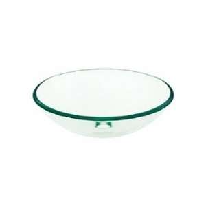 Decolav Tempered Transparent Glass Bowl 1112T TBL Transparent Amber