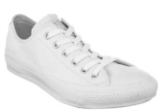 Converse All Star Leather Ox Low White Trainers Shoes  