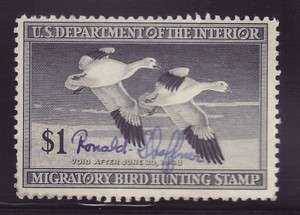 RW14 1947 Federal Duck Stamp USED PREM. #RW14 DSS  