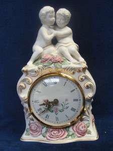 FRANKLIN MINT MANTLE CLOCK THE FIRST EMBRACE  
