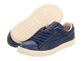 Puma Mens Classic Clyde Luxe Insignia Blue Leather Sneaker 35281404 