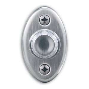 Heath Zenith Wired Satin Nickel Push Button With Lifetime Finish And 
