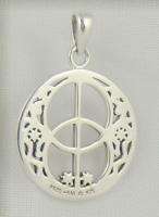 Sterling Silver CHALICE WELL Pendant Celtic Flowers NEW  