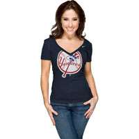 New York Yankees Womens Tops, New York Yankees Womens T Shirts 