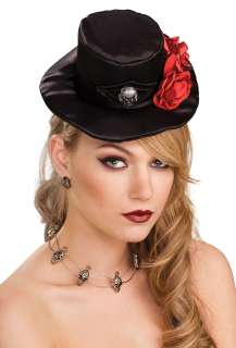 Gothic Rose Mini Top Hat   Costume Accessories   Hats