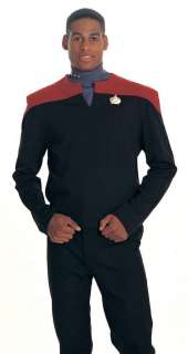 Commander Sisko Deep Space Nine Star Trek Uniform Costume Shirt (Red 
