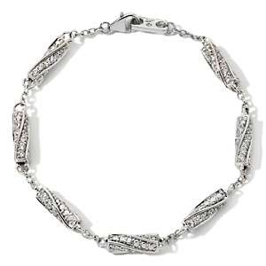 Robert Manse Absolute™ Sterling Silver Twisted Station Bracelet at 