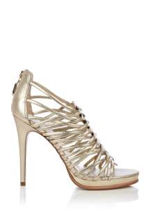 Diane Von Furstenberg  Metallic Envy Multi Strap High Shoe by Diane 