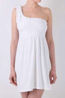 White Asymmetric Ruffle Terry Dress by Juicy Couture   White   Buy 