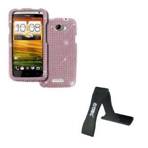  EMPIRE AT&T HTC One X Full Diamond Bling Case Cover (Pink 