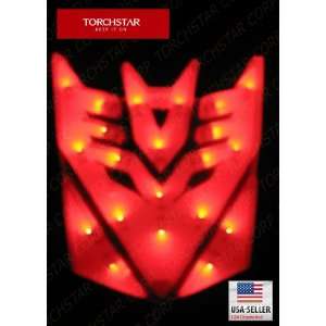  High Light LED Transformers Deception Car Emblem Red 