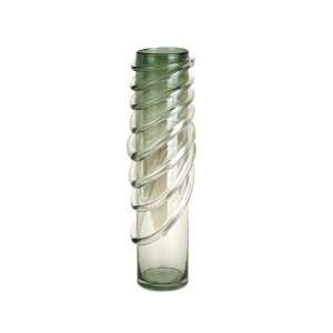   and Slender Wrapped Green Glass Cylinder Flower Vase