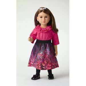    My Twinn Dolls Black Satin Print Dress Outfit Toys & Games