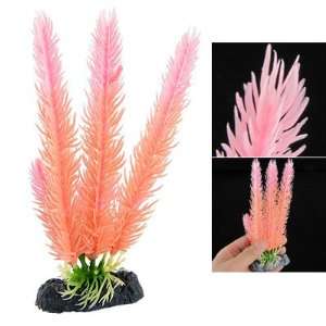  Como Aquarium Fish Tank Pink Fluorescent Plastic Plants w 