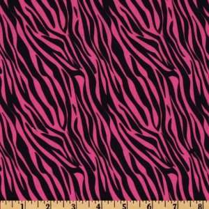  44 Wide Butterfly Swirl Zebra Hot Pink Fabric By The 