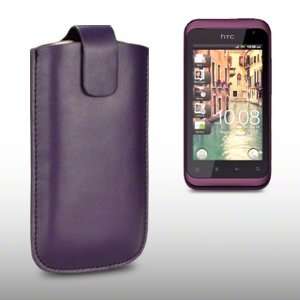  HTC RHYME PU LEATHER CASE, BY CELLAPOD CASES PURPLE 